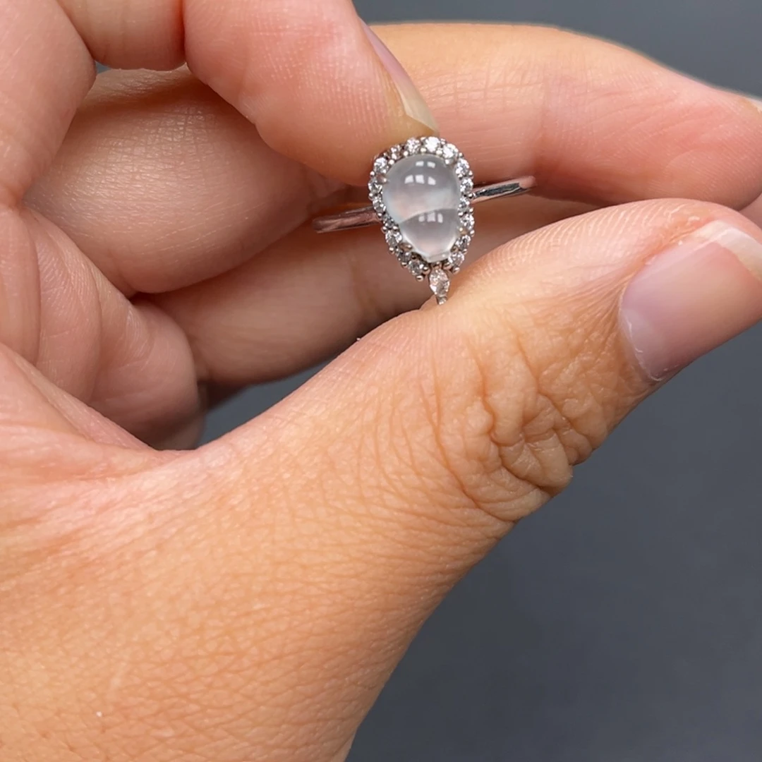 翡翠银S925镶嵌戒指