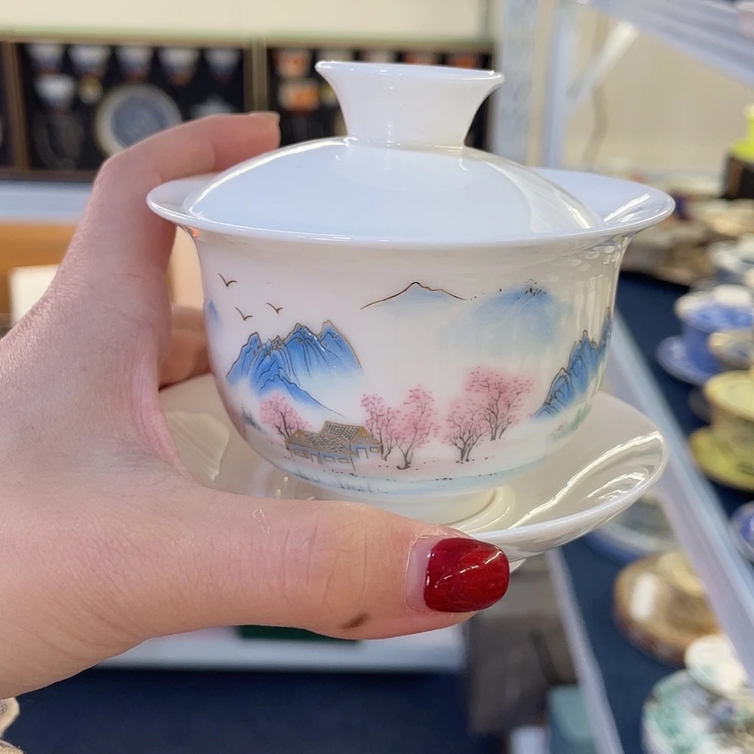 陶景德陶瓷盖碗茶具