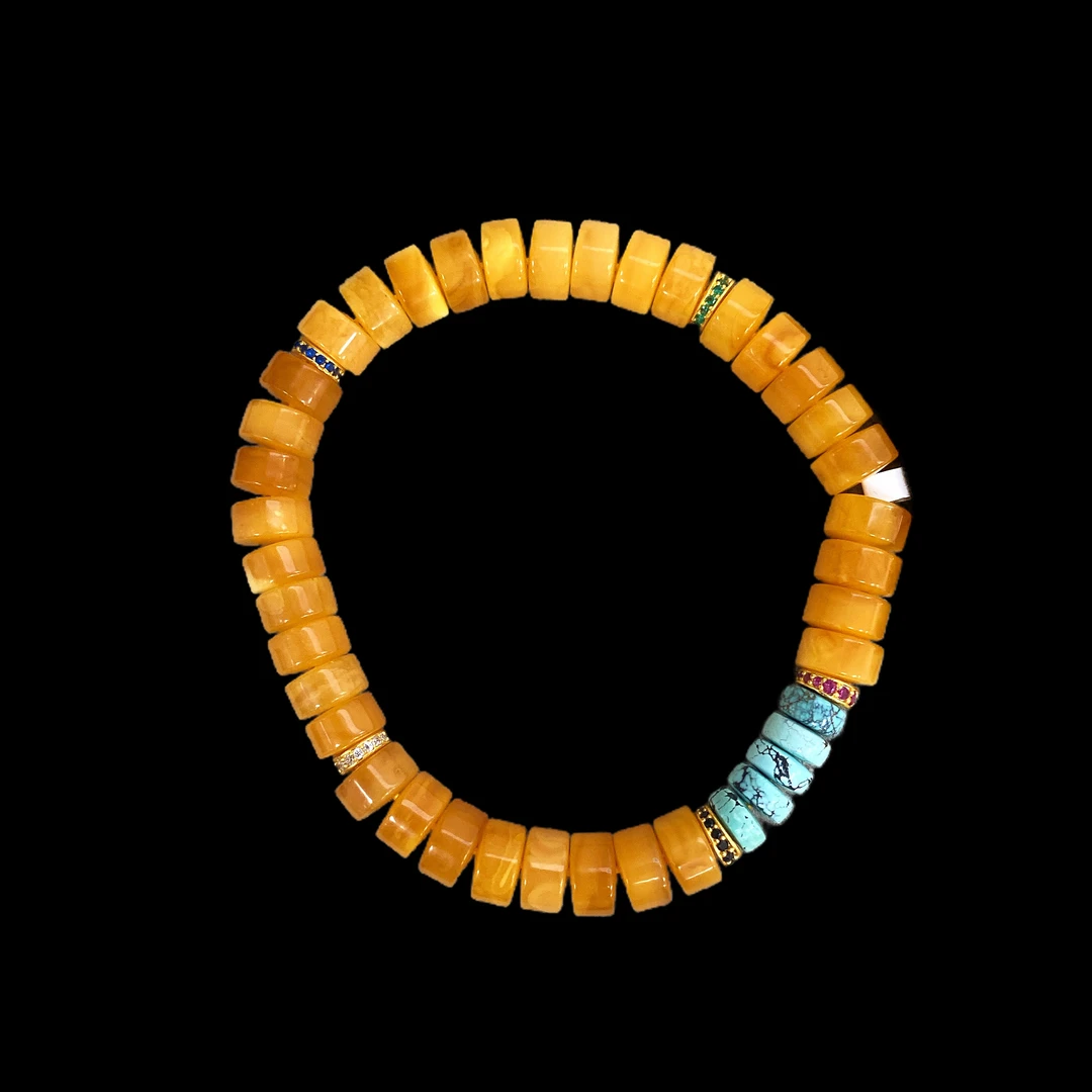 4185-蜜蜡手串孤品