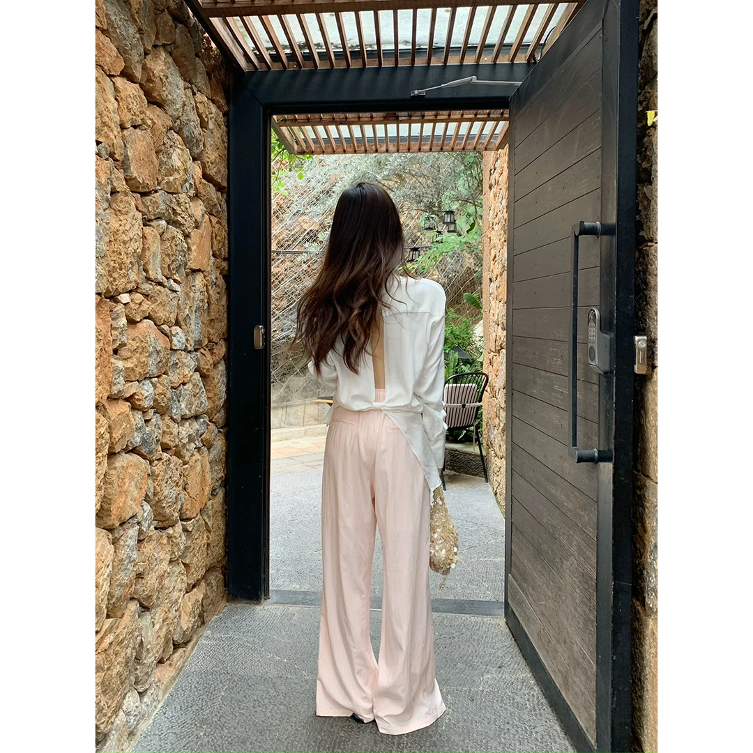 FORNI x YOYO Sigma 气质风圆领衬衫显瘦气质长袖时尚休闲小众ins