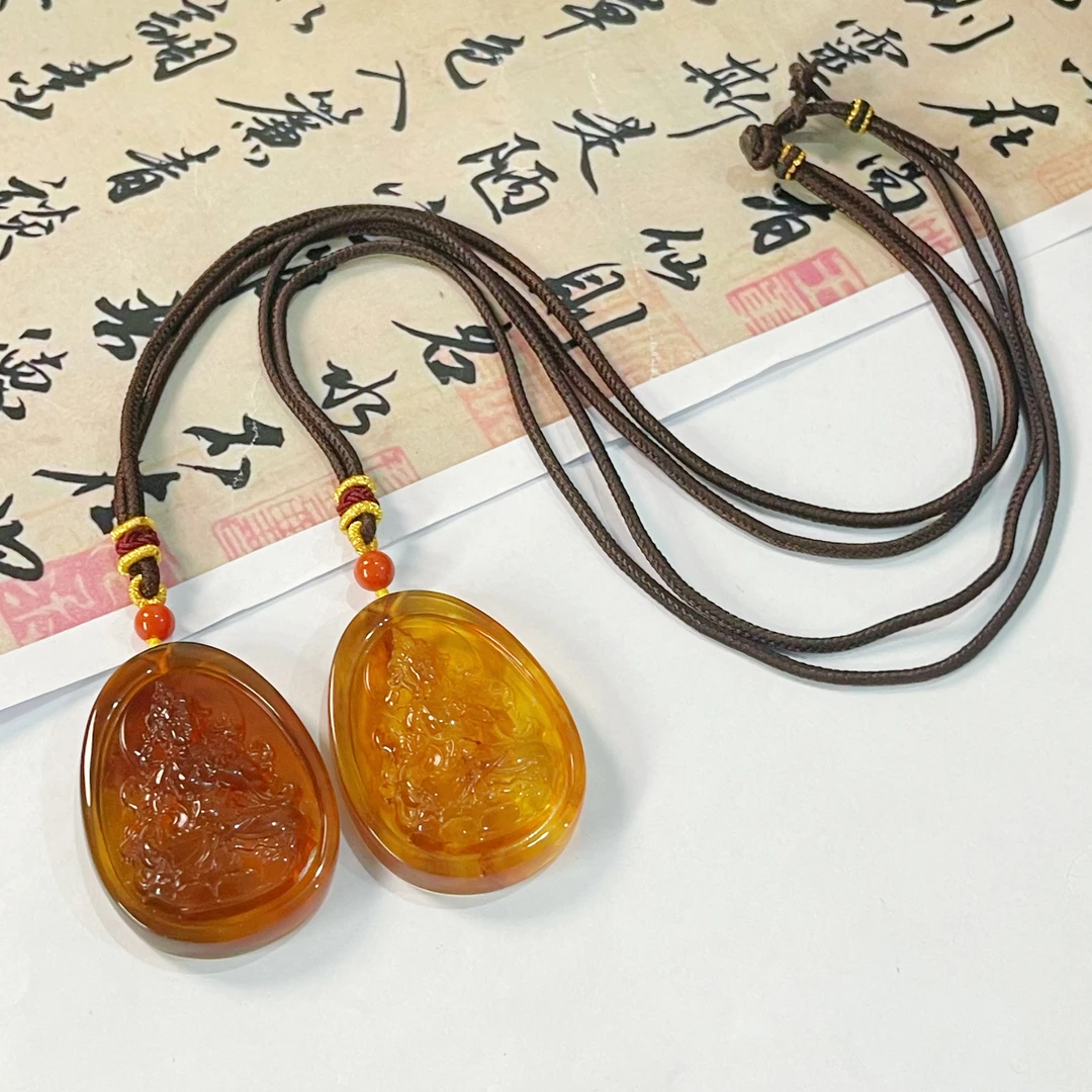 【小宝珠宝】14 T06612-琥珀吊坠-多样性发其一-48*35*10mm