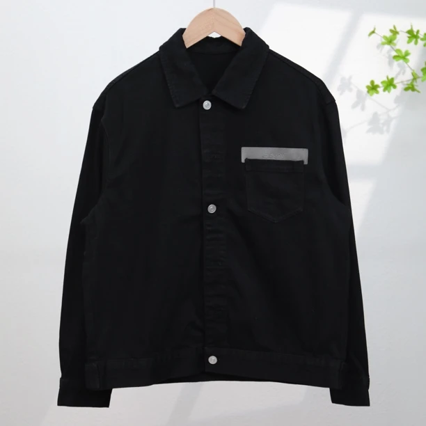 【鸟】潮牌牛仔外套宽松显瘦休闲黑色外套436-B4-10