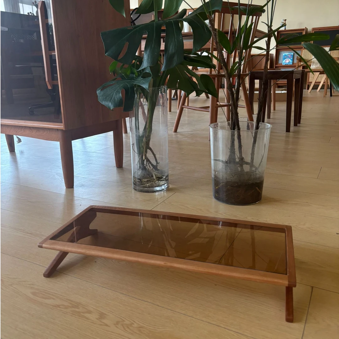 030微瑕清仓专属【樱桃木】中式双层电脑支架56*29*9cm