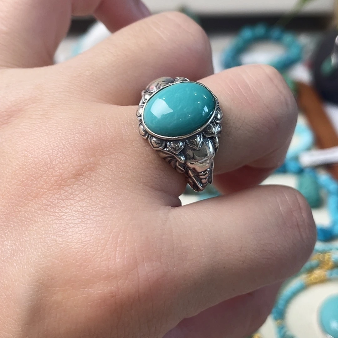 银S925镶嵌绿松石配饰