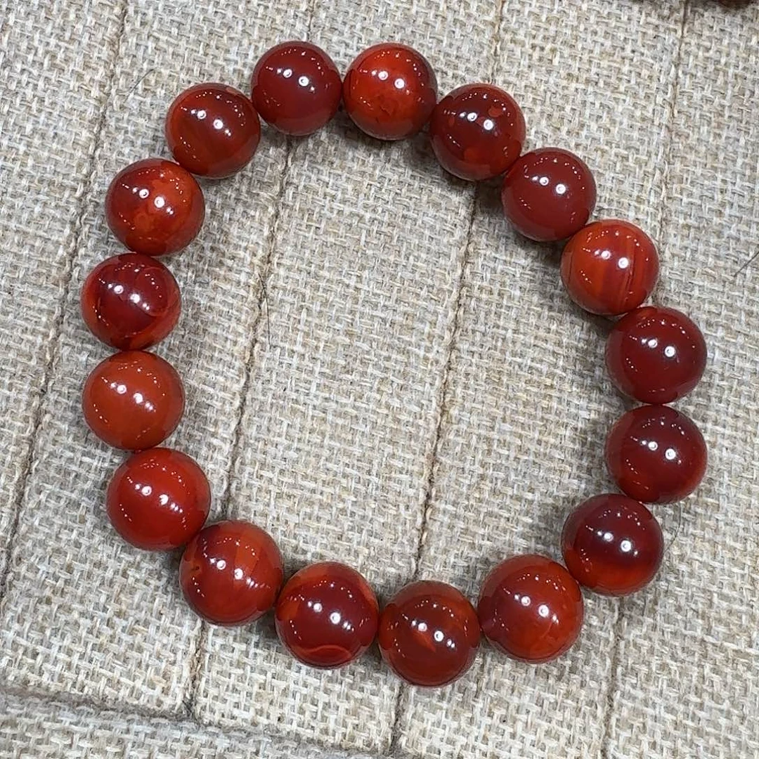 南红玛瑙未镶嵌手链手串原矿南红瓦西高品质双色12