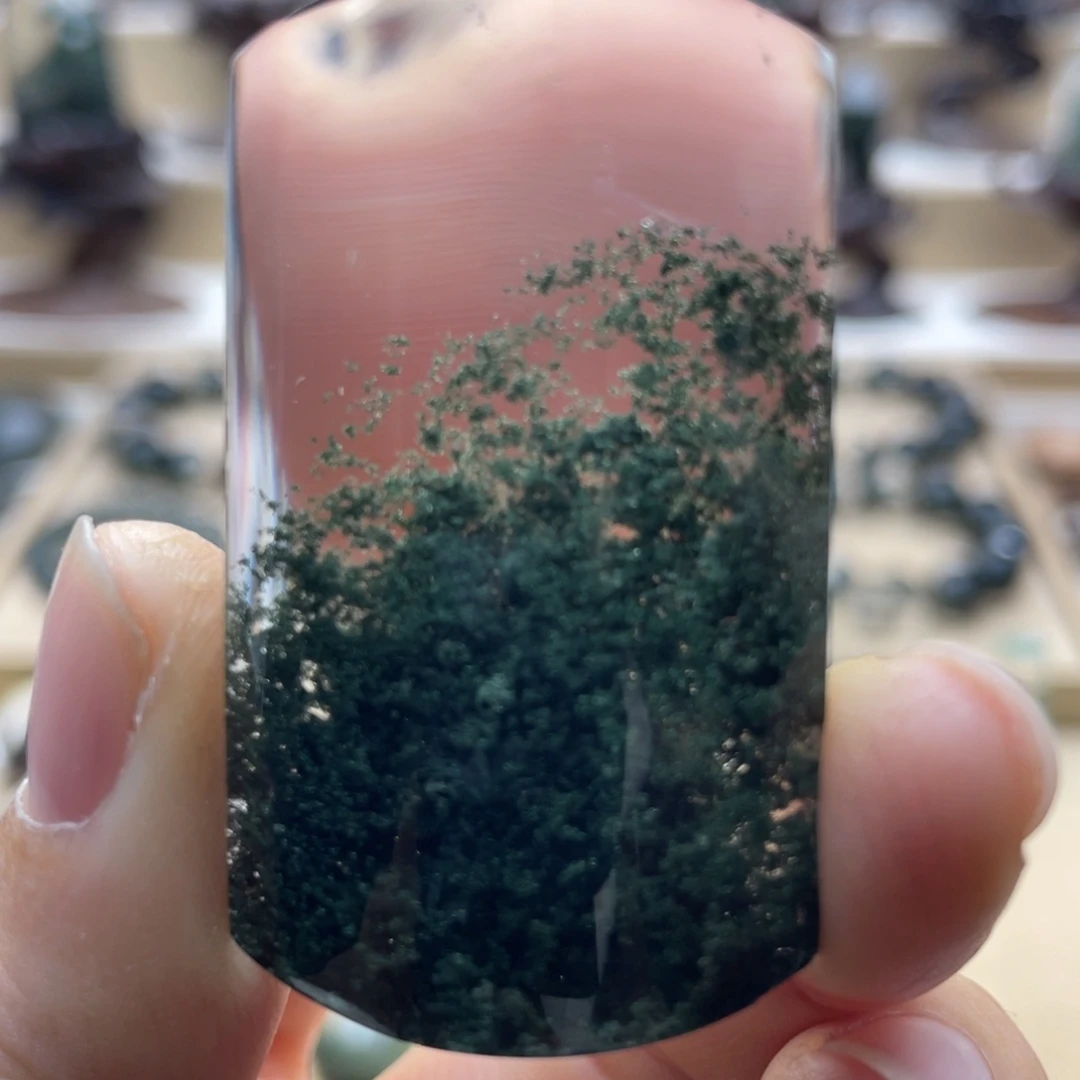 水晶未镶嵌颈饰绿幽灵聚宝盆无事牌