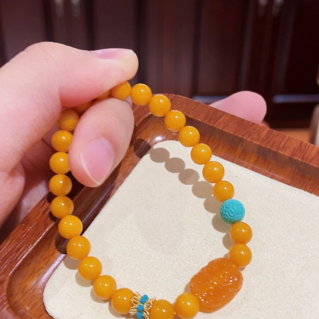 蜜蜡手链未镶嵌手串