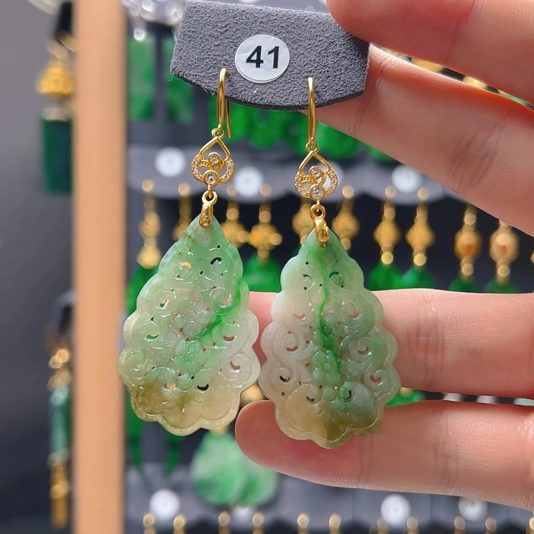 未镶嵌翡翠耳饰翡翠