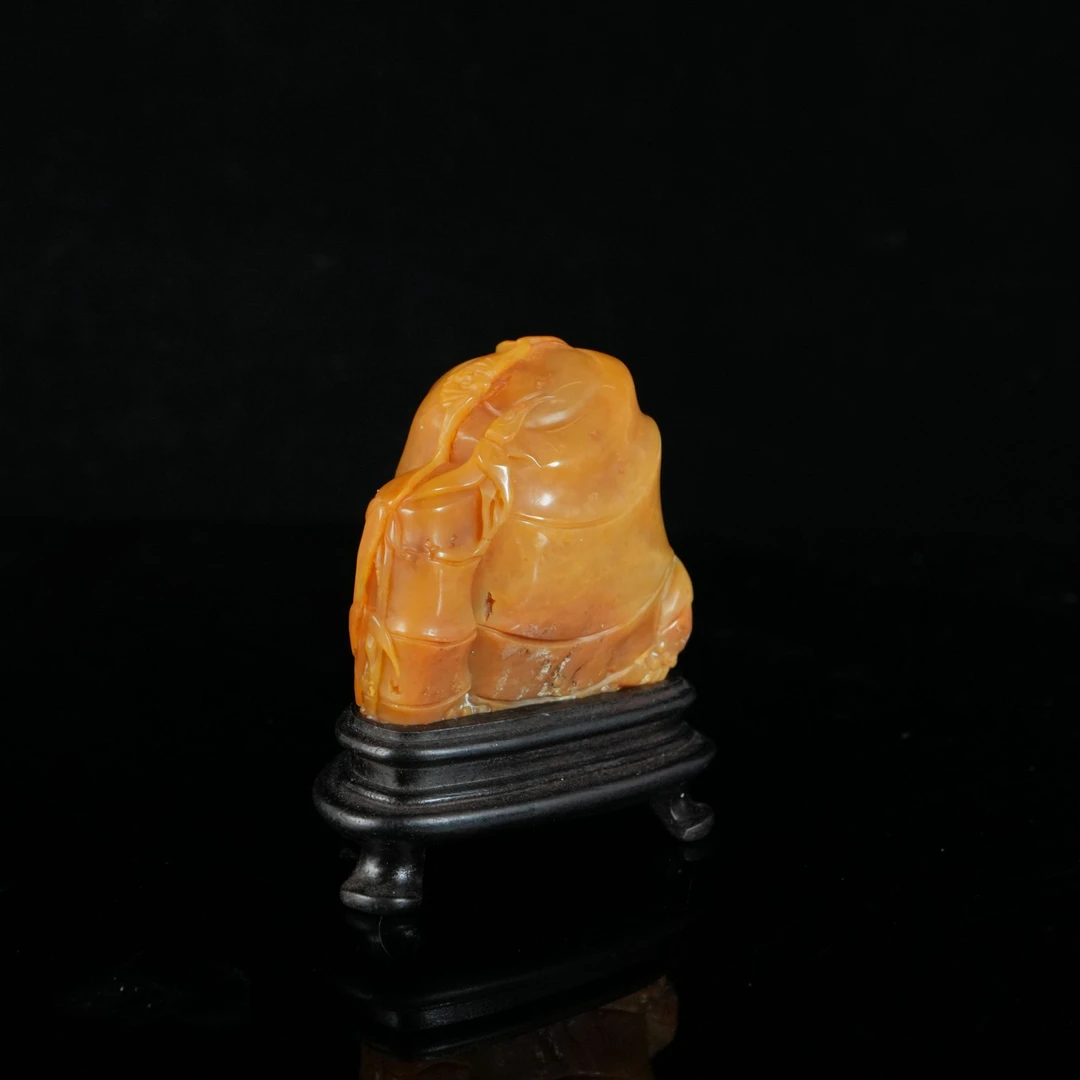 B6815寿山田黄石 竹报平安摆件 43*30*43mm63.18g