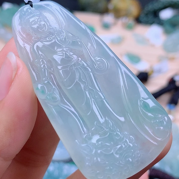 【闪购商品】翡翠颈饰未镶嵌哈*翡翠吊坠