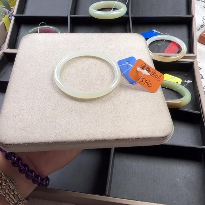 未镶嵌手镯和田玉玲珑美镯52.3