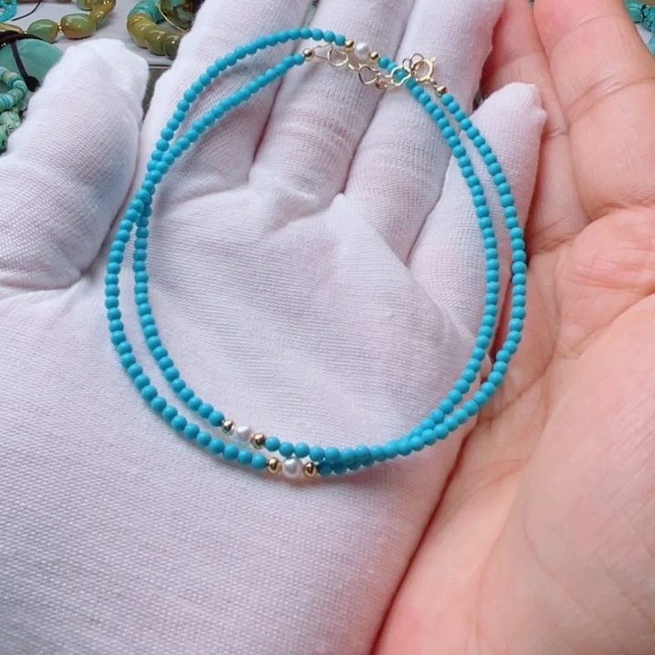 无非金属小米链高瓷蓝卡2.3mm配饰配珠