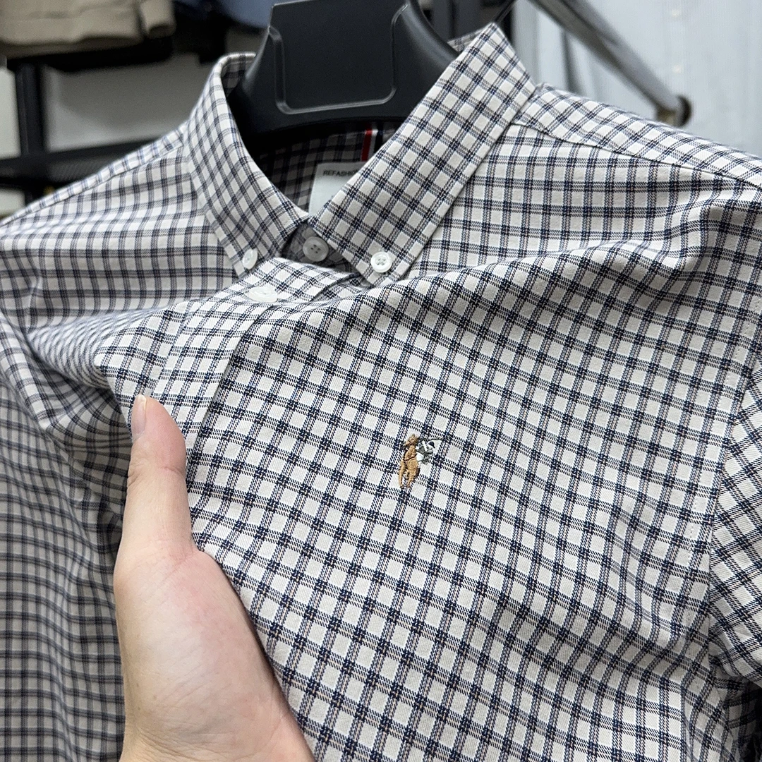 Zero Degree North100%纯棉长袖衬衫男秋季格子商务休闲百搭上衣
