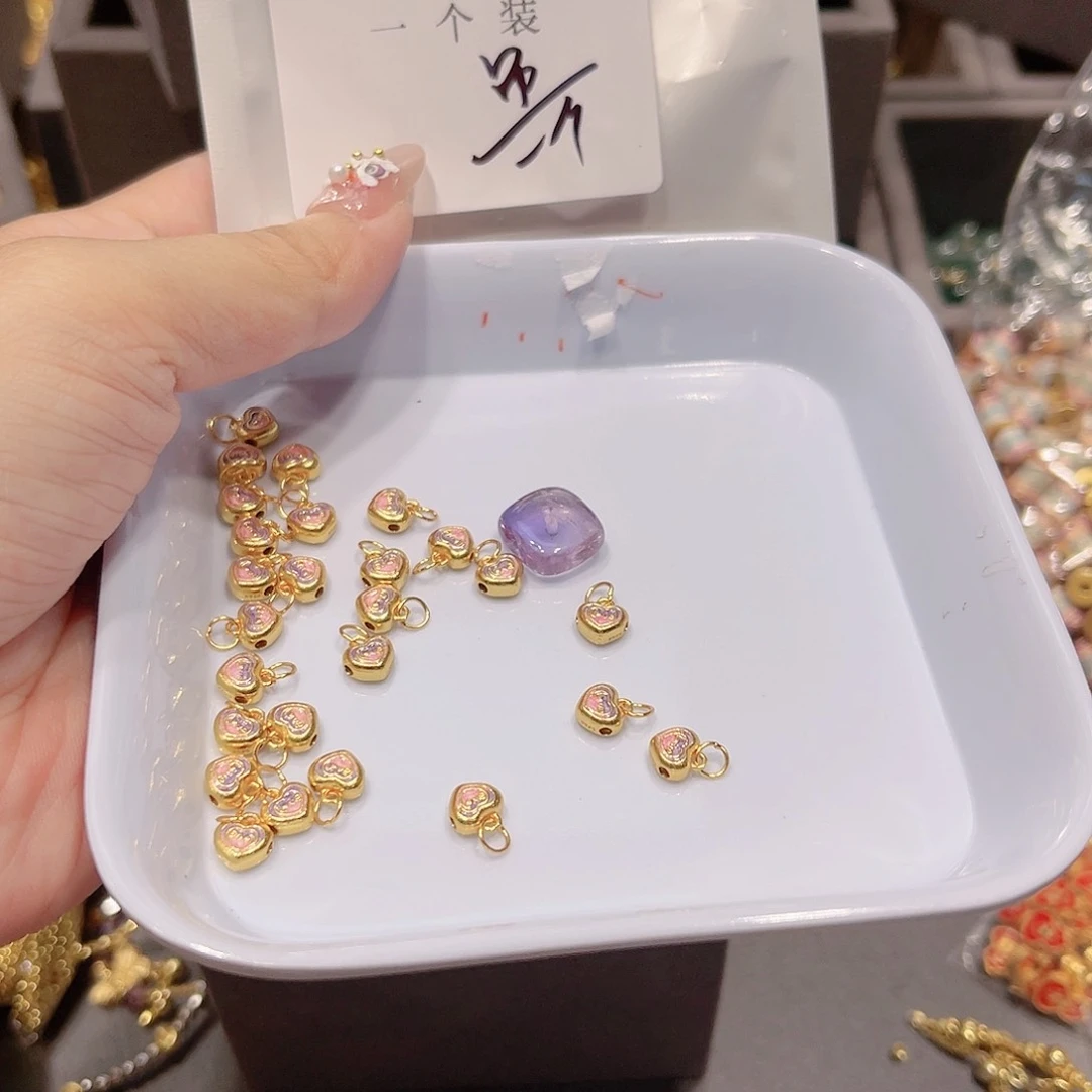 紫晶珠宝半成品银S925镀金镶嵌7