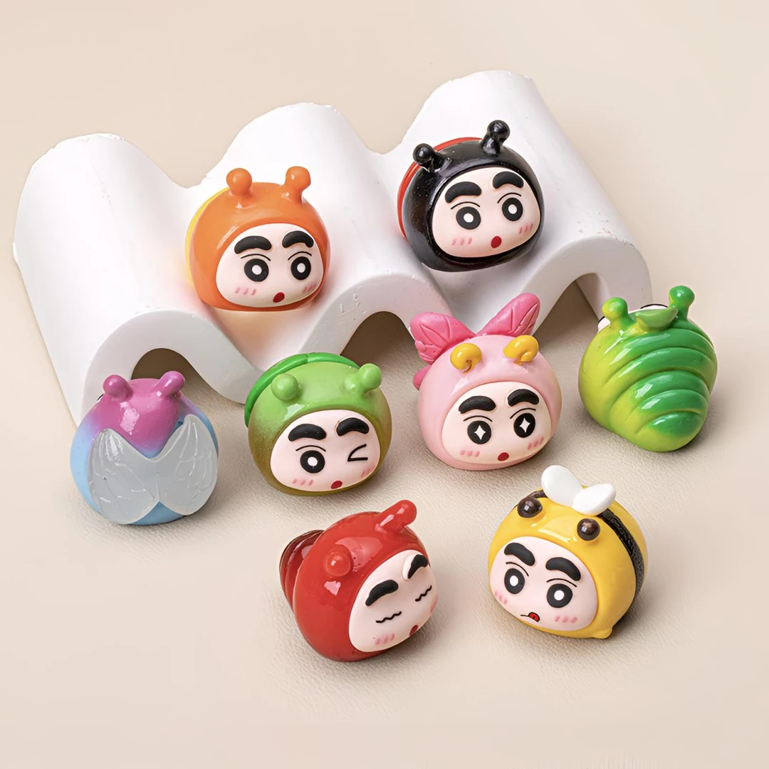 【直播拆】新款昆虫小新创意萌粒树脂DIY创意摆件