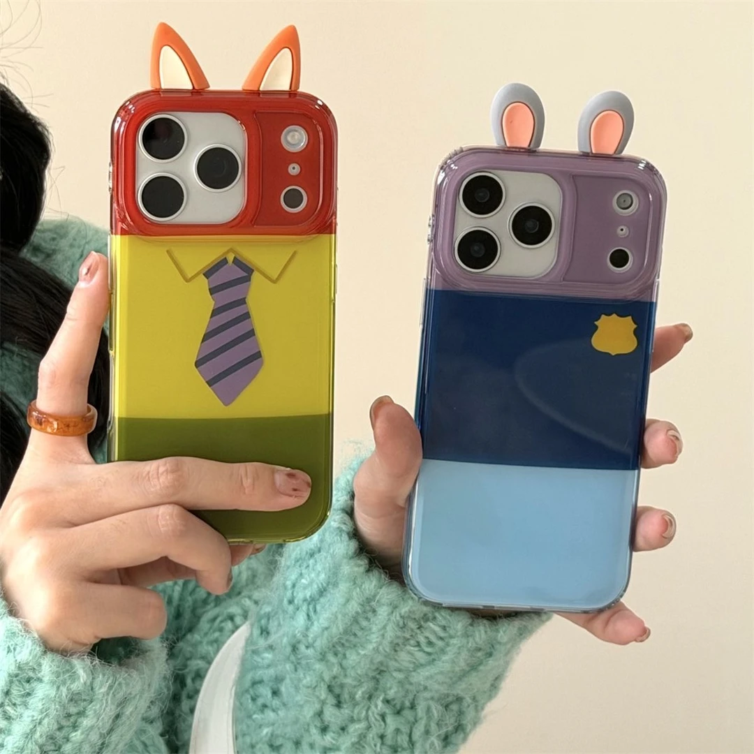 立体耳朵朱迪尼克适用苹果17Promax手机壳16vivo华为荣耀oppo小米