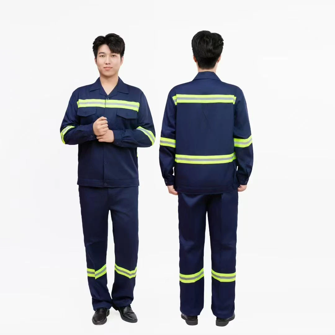 春秋款时尚都市高腰长袖纯色工装制服制服反光条汽修环卫公路养护