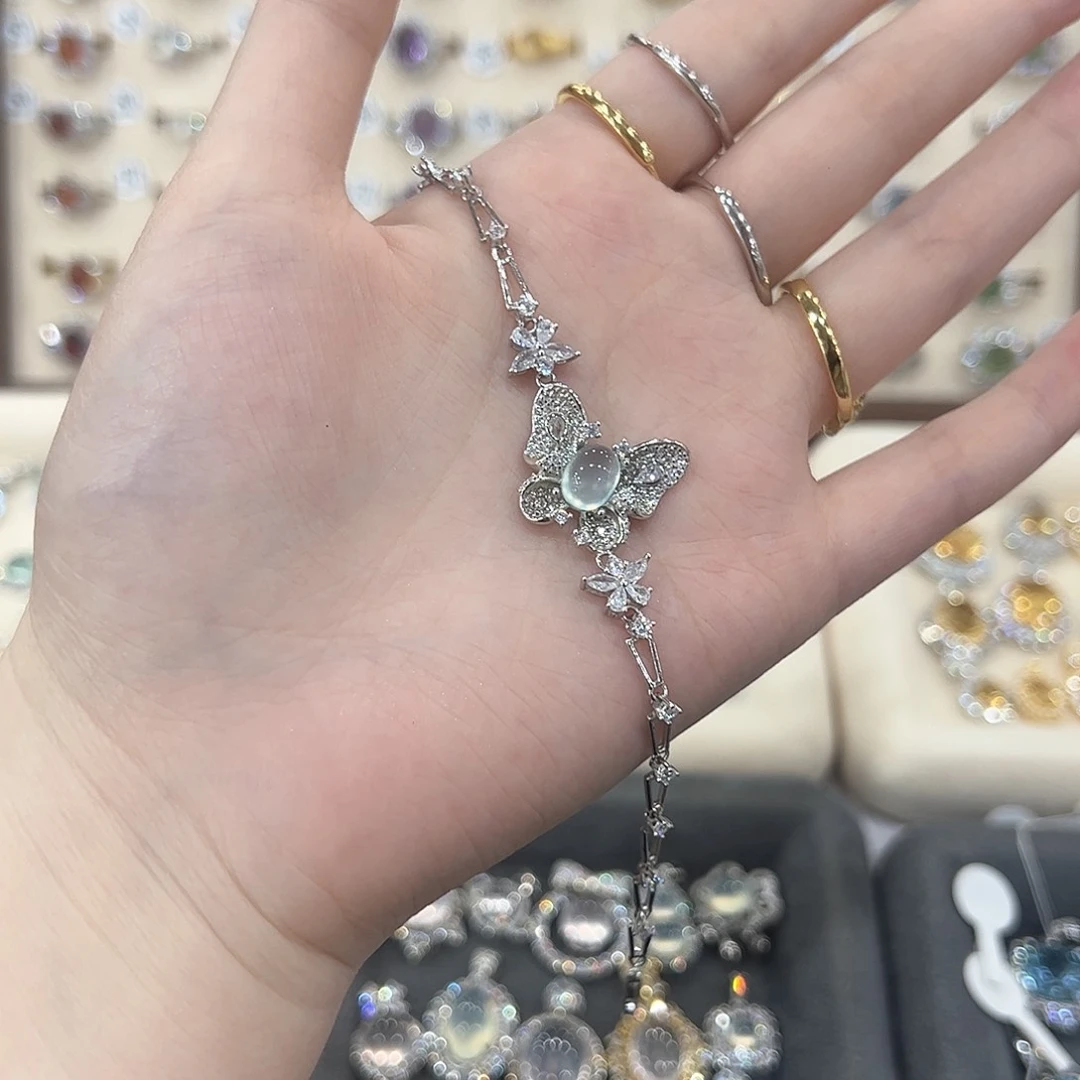 蛇纹石玉戒指项链吊坠银S925镶嵌✨**丸