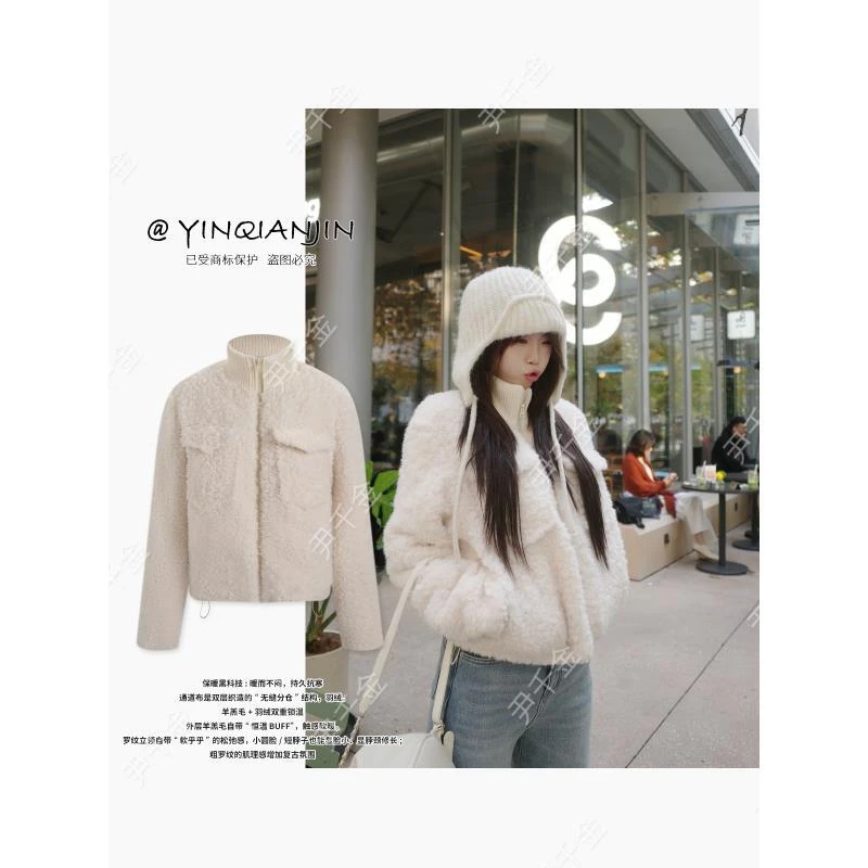 *尹千金*【雪地小绵羊】羊羔毛+内里羽绒 锁温up！原创哦～Y257548