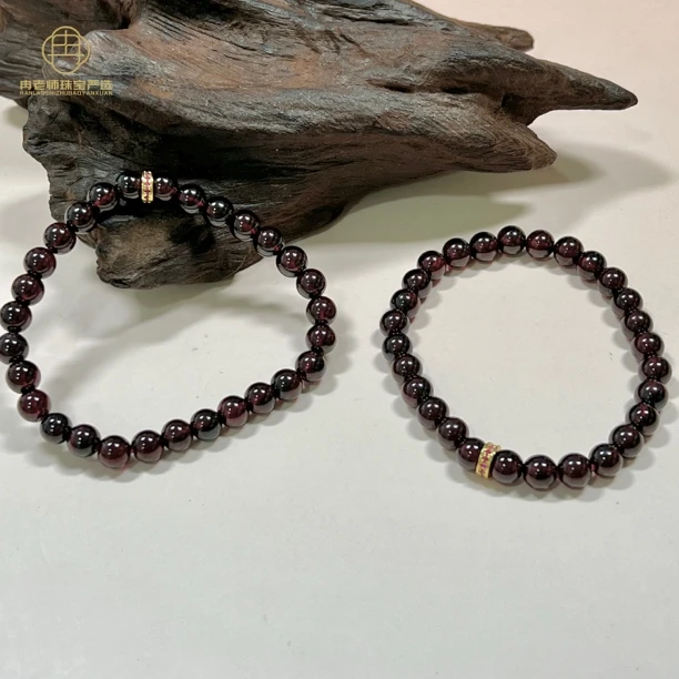 YS62天然石榴石手串6mm+多样性发其一经典款