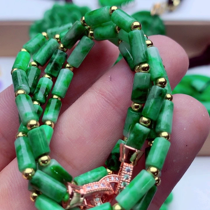 翡翠未镶嵌毛衣链