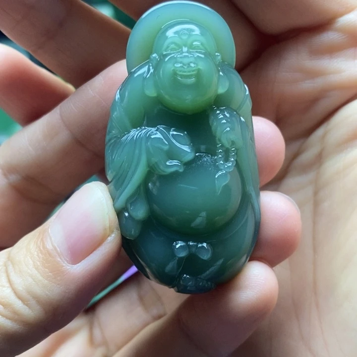 和田玉未镶嵌挂件山****楼