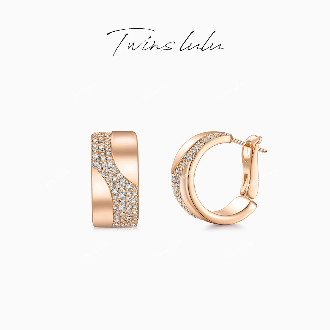 TWINS LULU 镀K金 新年款时尚贵气感百搭C形耳拍耳环TSL2370