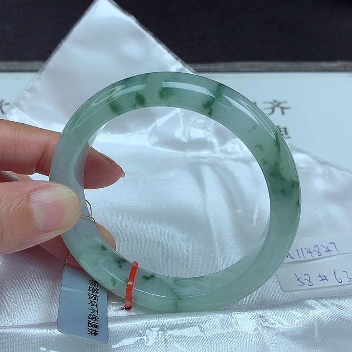 翡翠未镶嵌手镯58圈4847