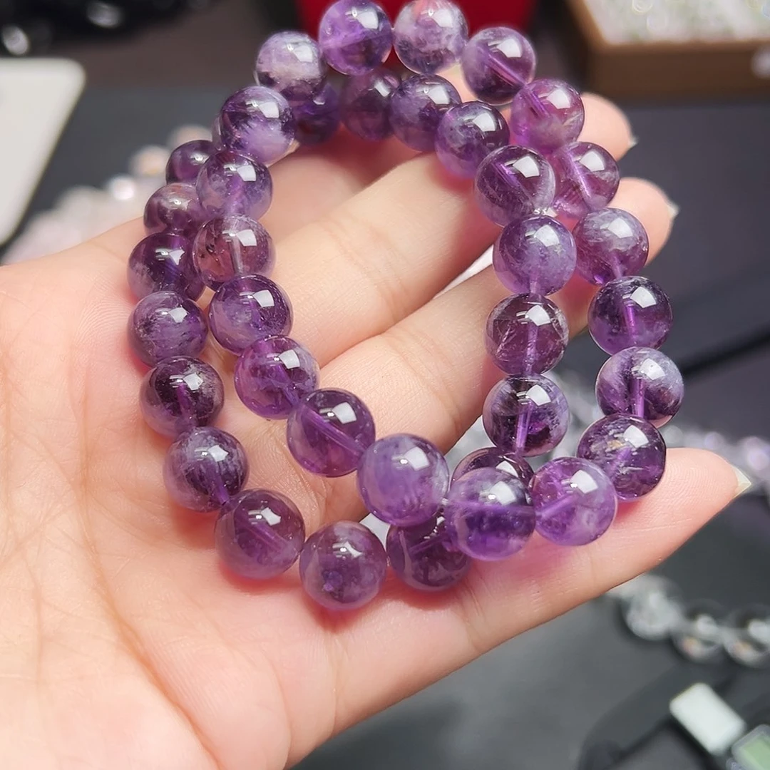 未镶嵌手链水晶紫兔毛6号