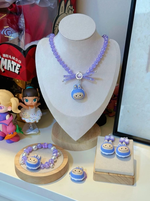 铜合金树脂耳饰 3157(正娃)马卡龙布布项链手链戒指耳钉