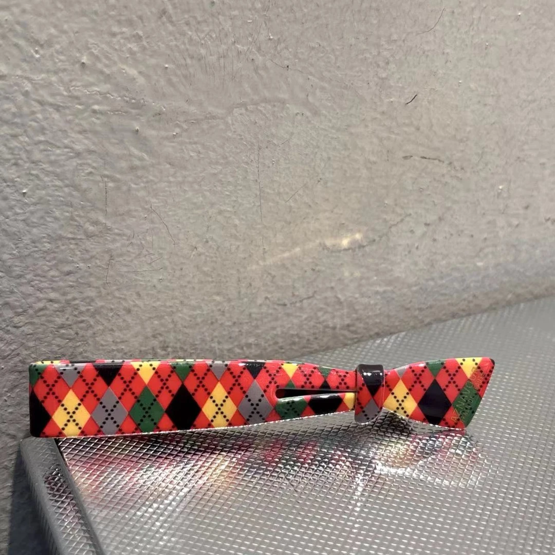 AZ时尚撞色格子发夹Y421