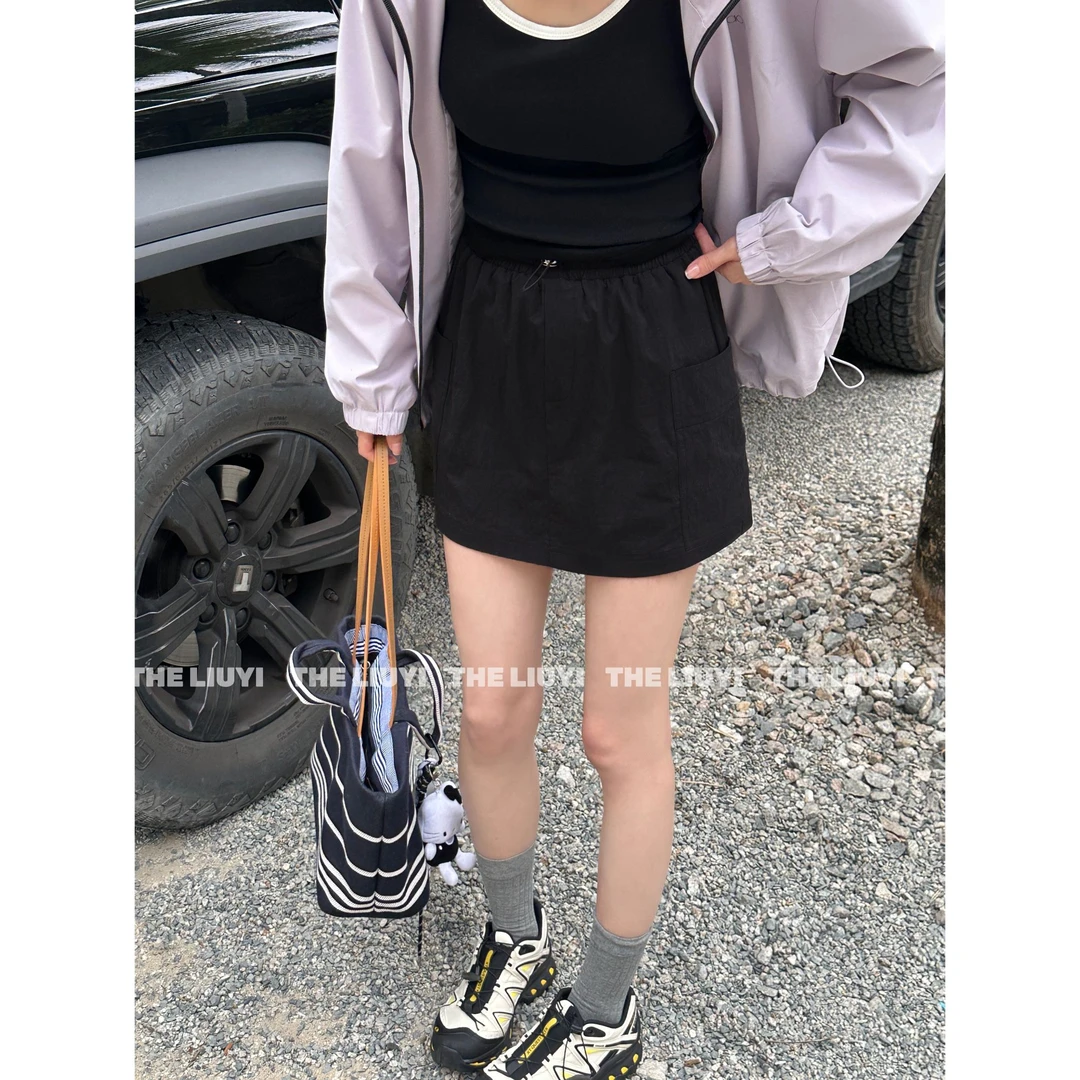 【LIUYI】春夏高腰显瘦速干工装裙裤52102