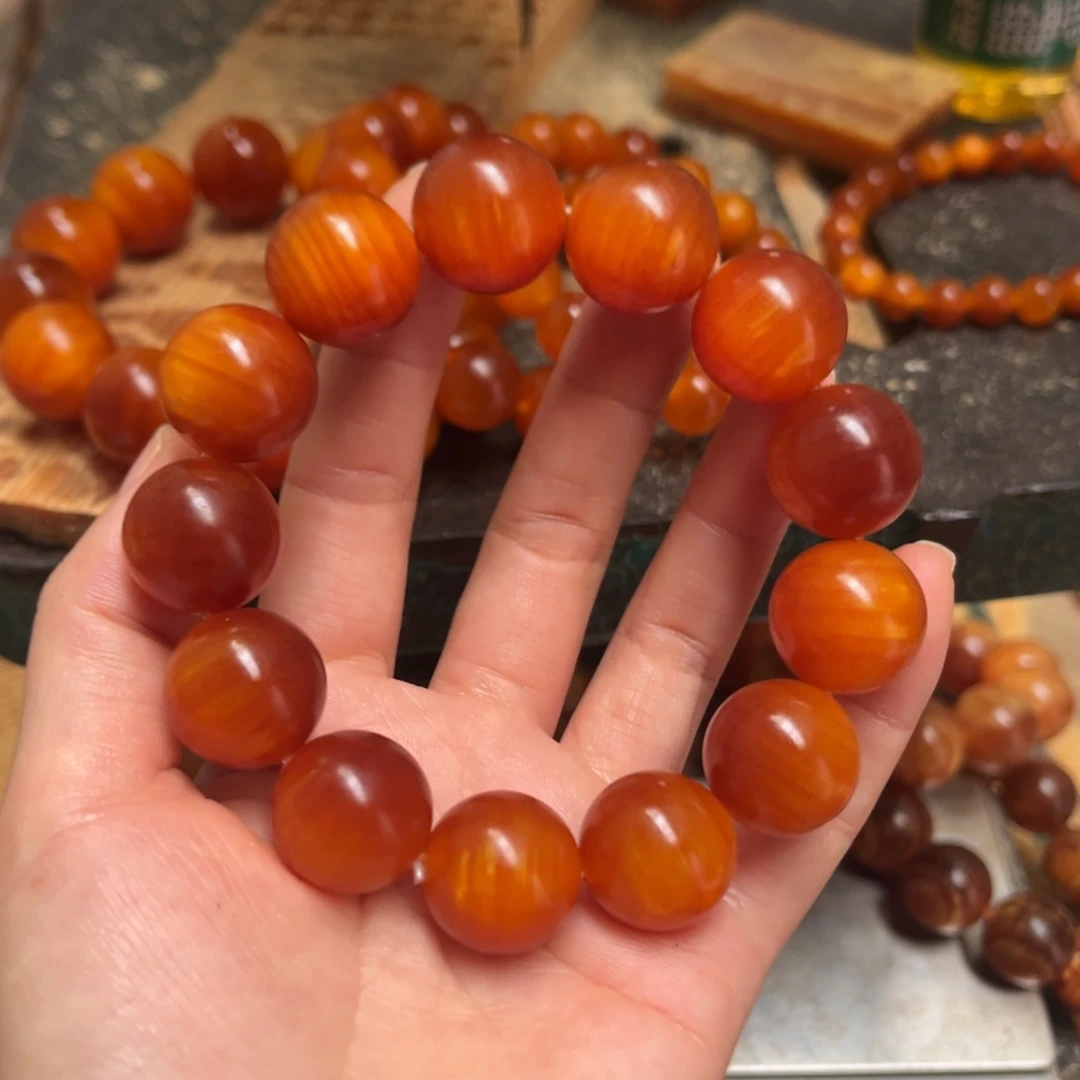 松木（琥珀木）手串/手链1.9包浆