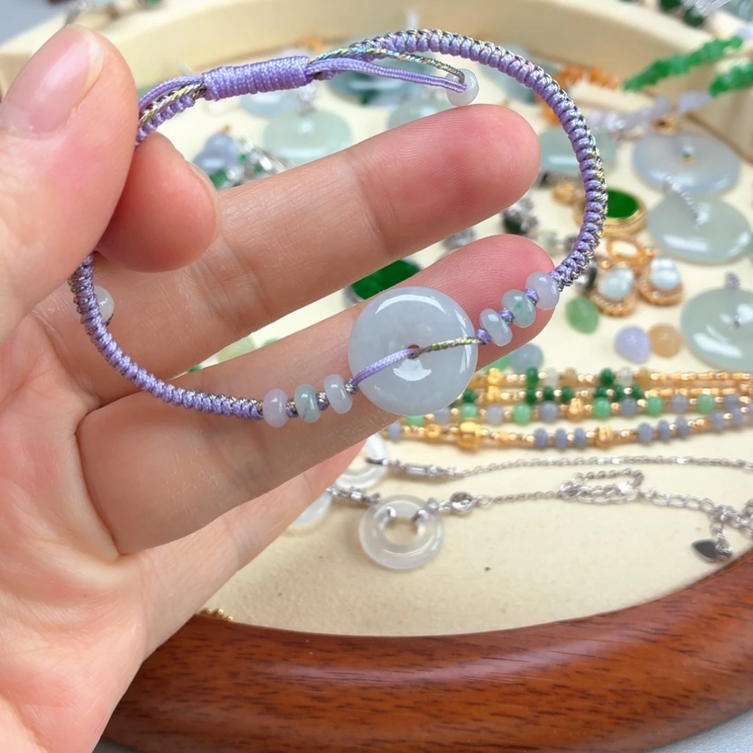 翡翠未镶嵌颈饰翡翠手绳多样发