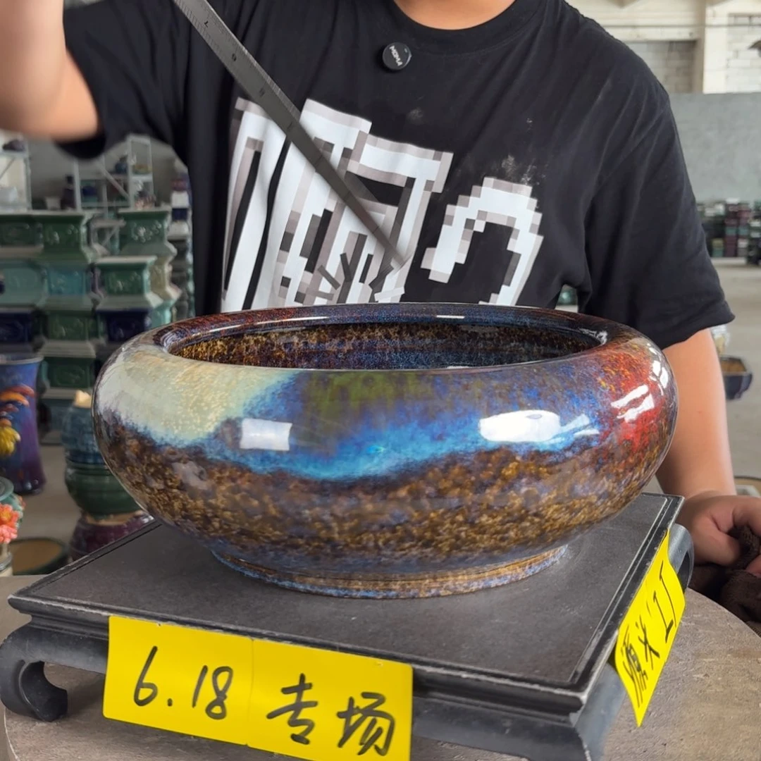 。一风堂石湾花盆 无孔水仙 内24*10