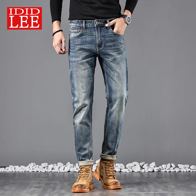 IDIDLEE正品春秋季赤耳丹宁牛仔裤男重磅纯棉舒适百搭通勤休闲裤