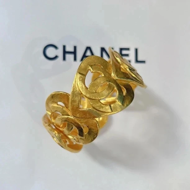 95新 Chanel/香奈儿 Chanel vintage香奈儿中古爱心手镯（手围17cm