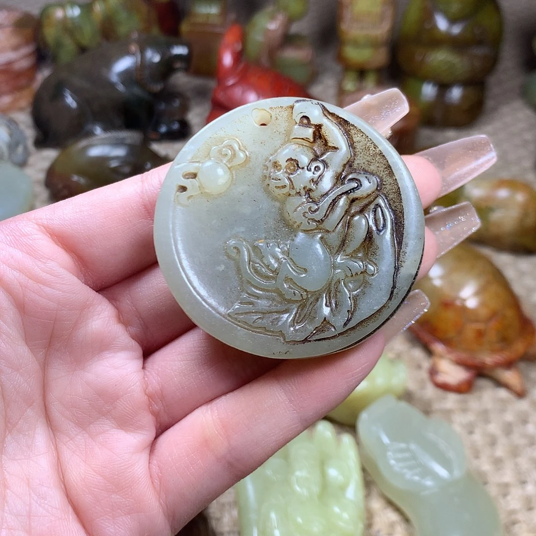 白玉菩提吊坠挂件