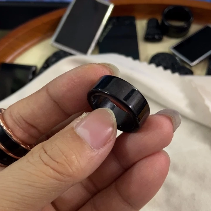 翡翠戒指未镶嵌善*墨翠18