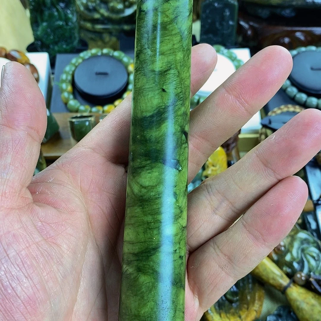 蛇纹石玉擀面杖未镶嵌