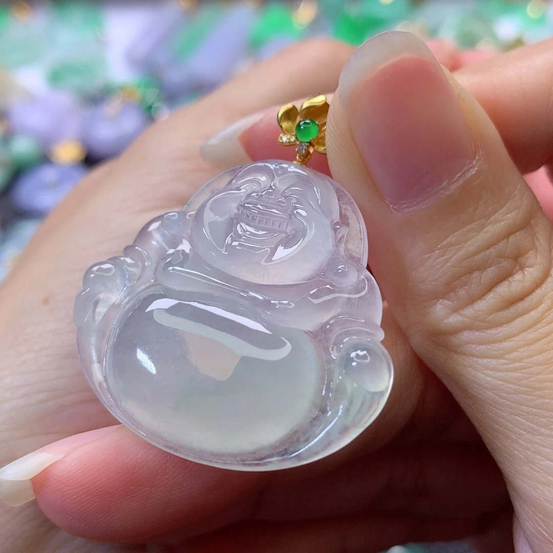 【闪购商品】吊坠(不含链)18K金镶嵌翡翠