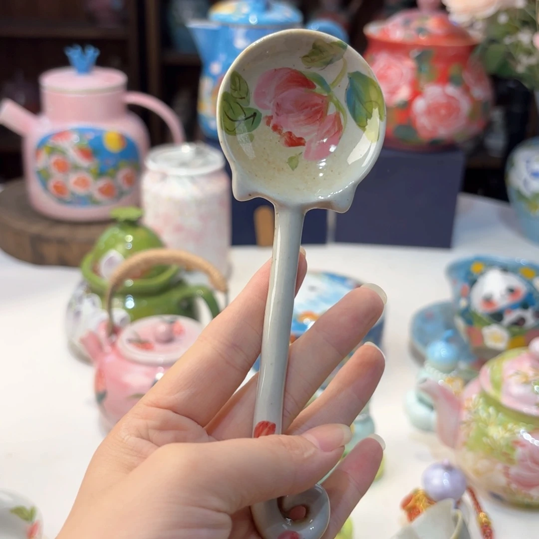 景德镇手绘高温釉下彩陶瓷茶具