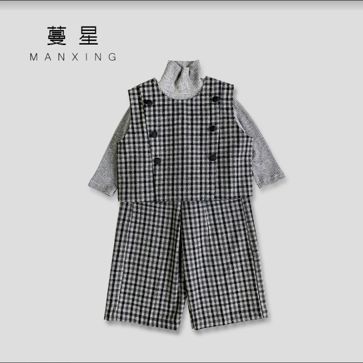 【清-现货】三件套女童时尚甜美学院风百搭套装Q24259