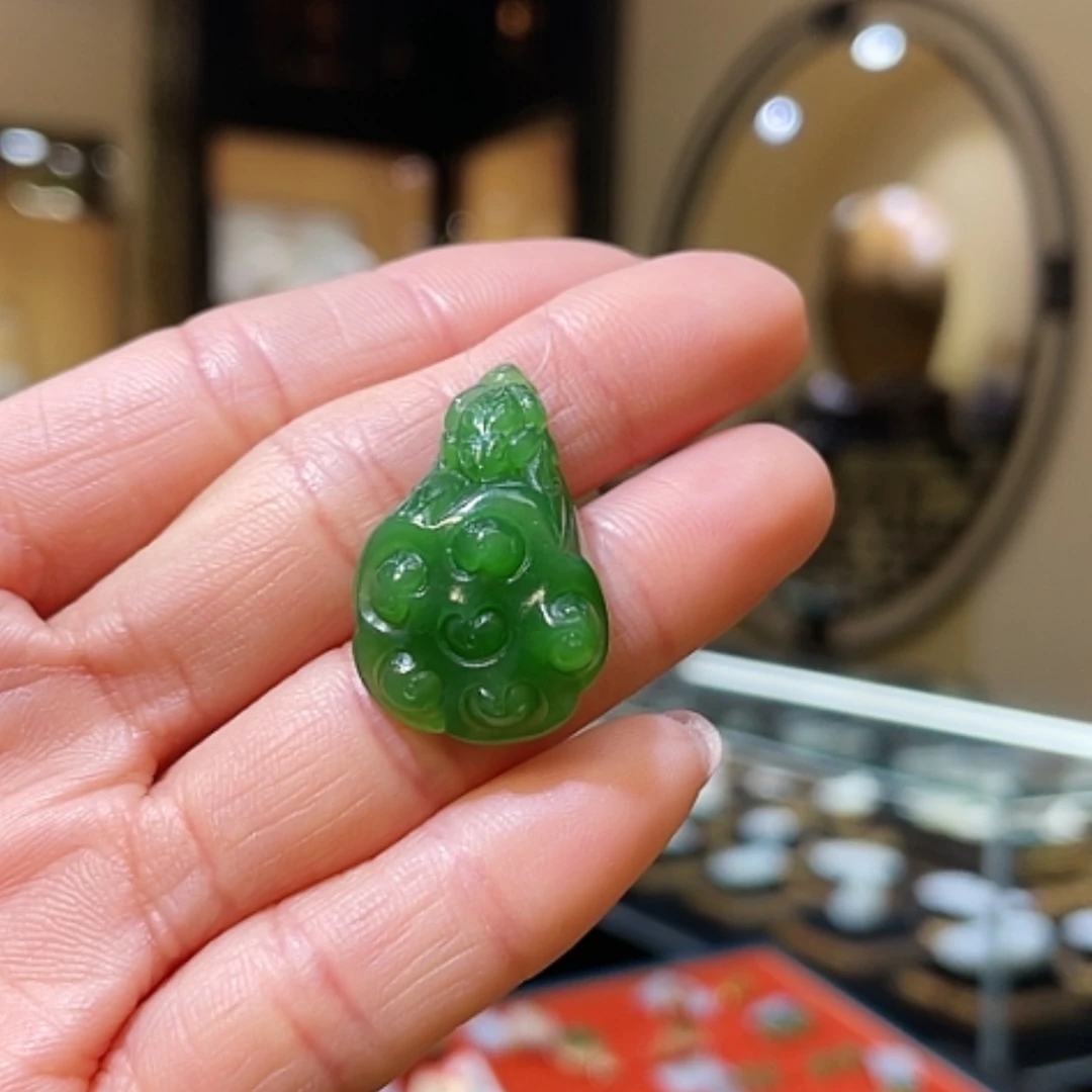 【闪购商品】和田玉颈饰未镶嵌莲蓬呱呱来财