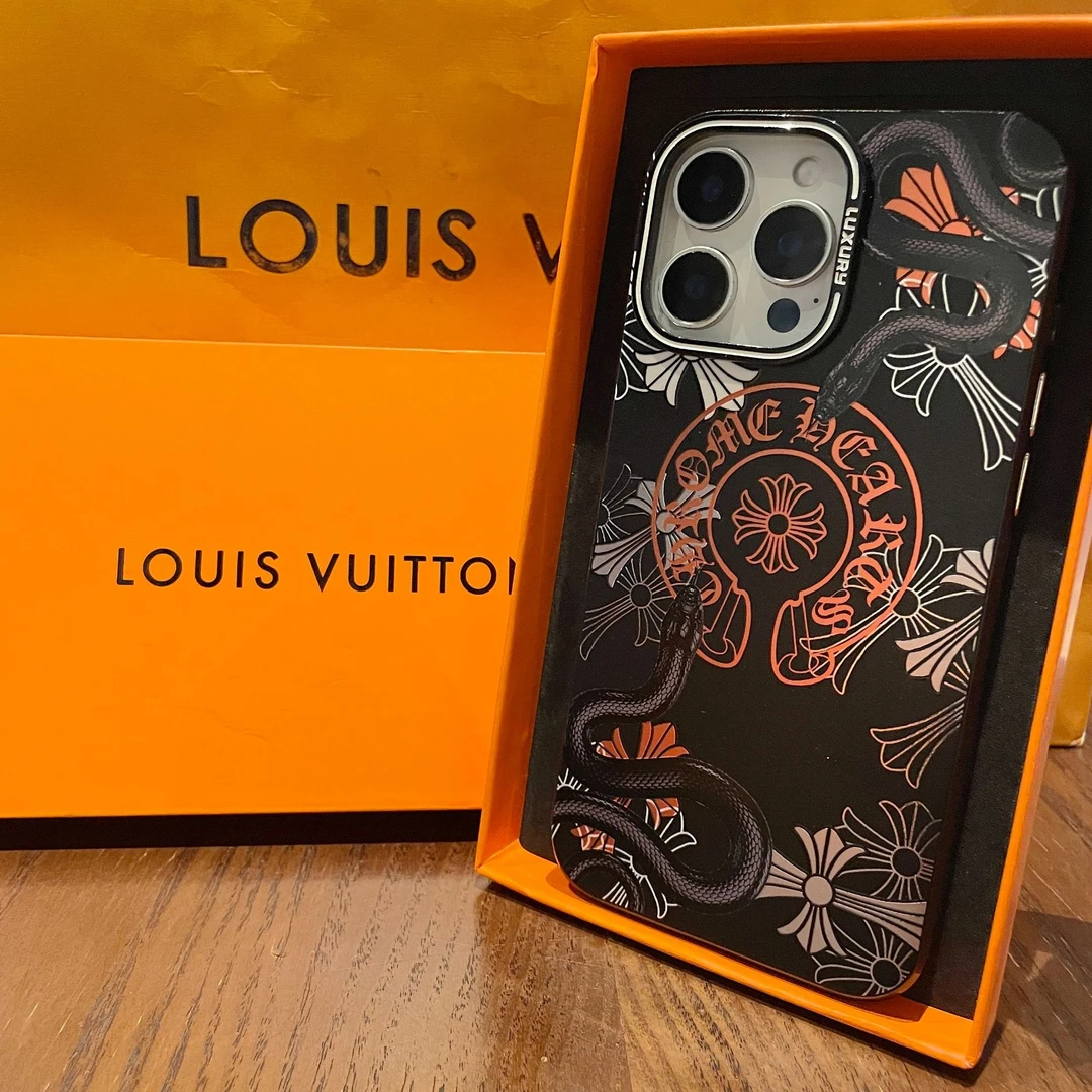 蛇纹iPhone16promax手机壳克罗心潮牌13苹果15pro防摔14pm适用16P