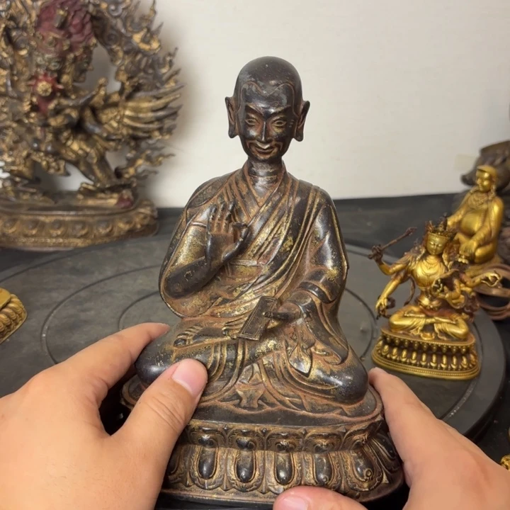 宗喀巴上师黄铜摆件