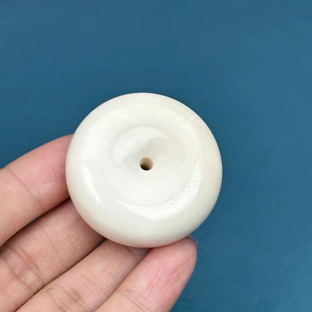 E4356天然猛犸牙 面包扣 36.8*13.6mm支持鉴定 假一罚四