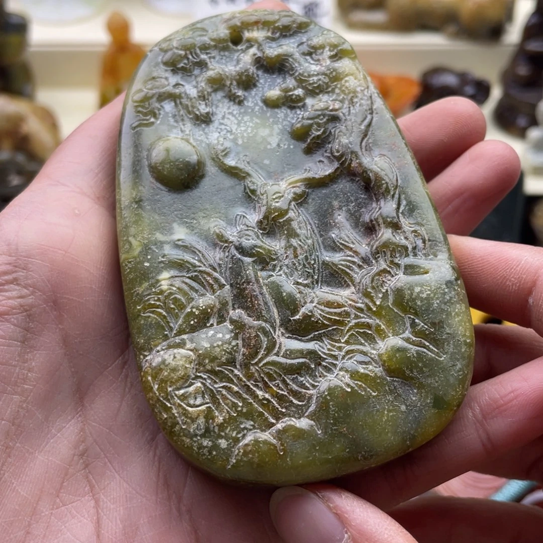 未镶嵌蛇纹石玉颈饰136