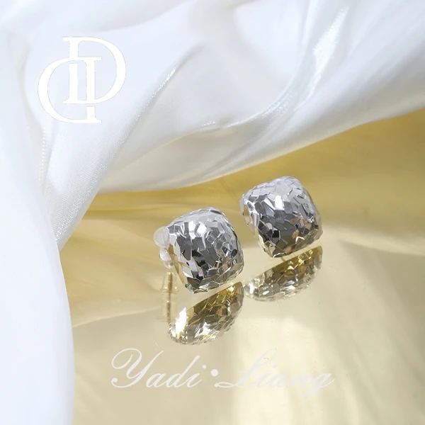 925银耳饰 梁雅帝新品【芳心玫瑰CNC】镭射切割气质百搭纯银耳饰