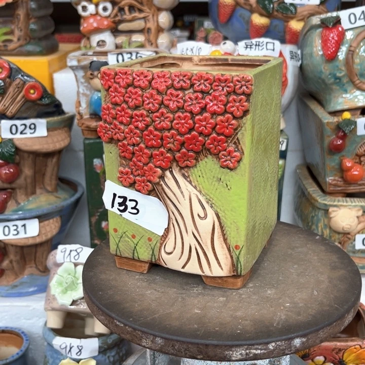 紫砂花盆粗陶材质多肉花盆